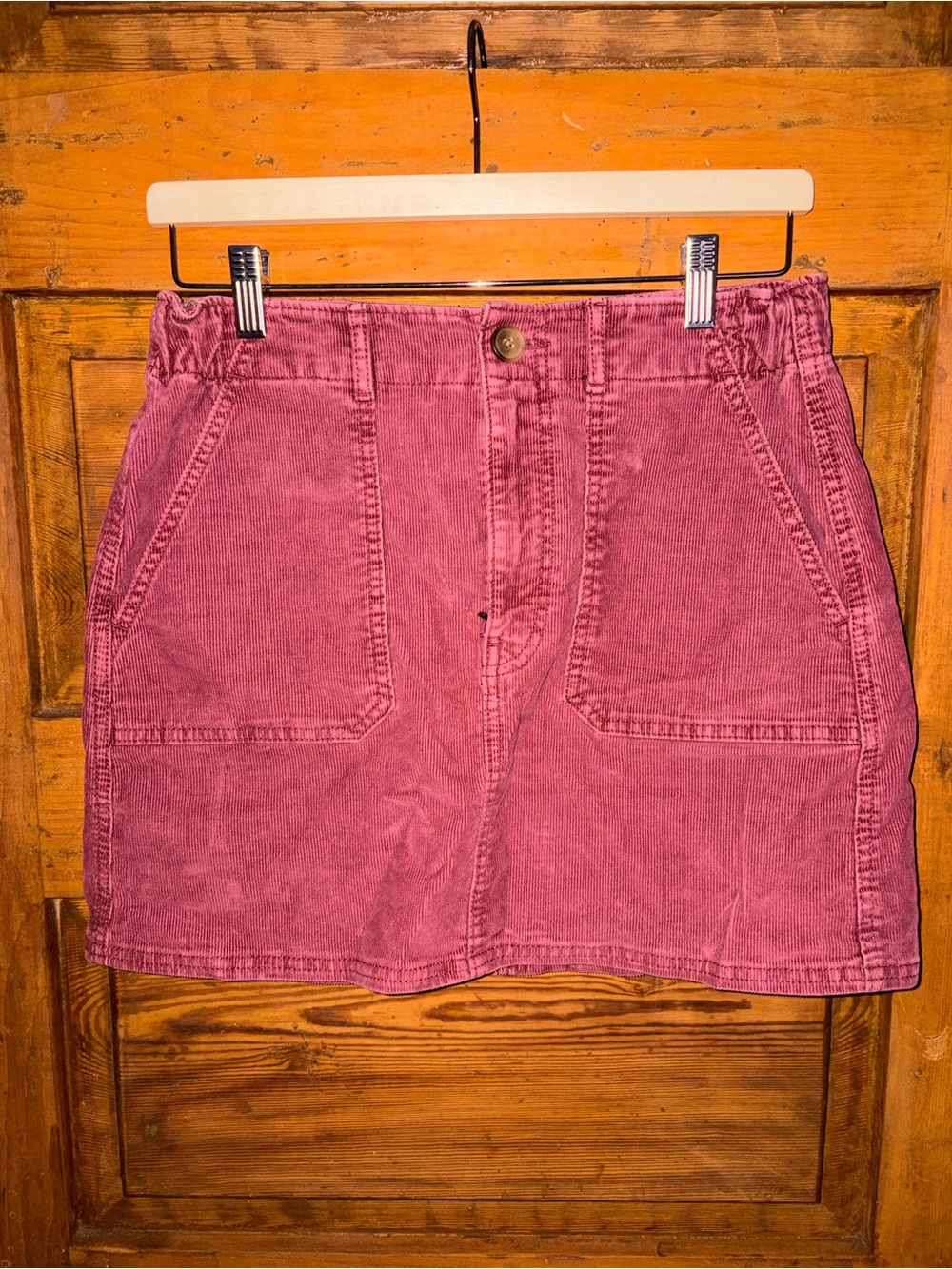 American Eagle Outfitters Corduroy Mini Skirt in Dusty Rose